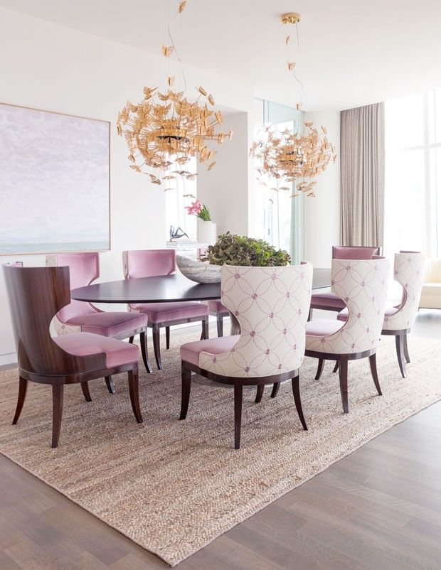 rose quartz dining chairs