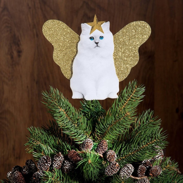 Unique Christmas Tree Topper With Alternative Christmas Decorations Tree Ornaments And Toppers And White Cat Decoration Alsotree Design Ideas  - Indexms.net
