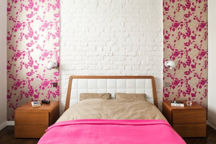 Charming-Bedroom-with-White-Brick-Walls