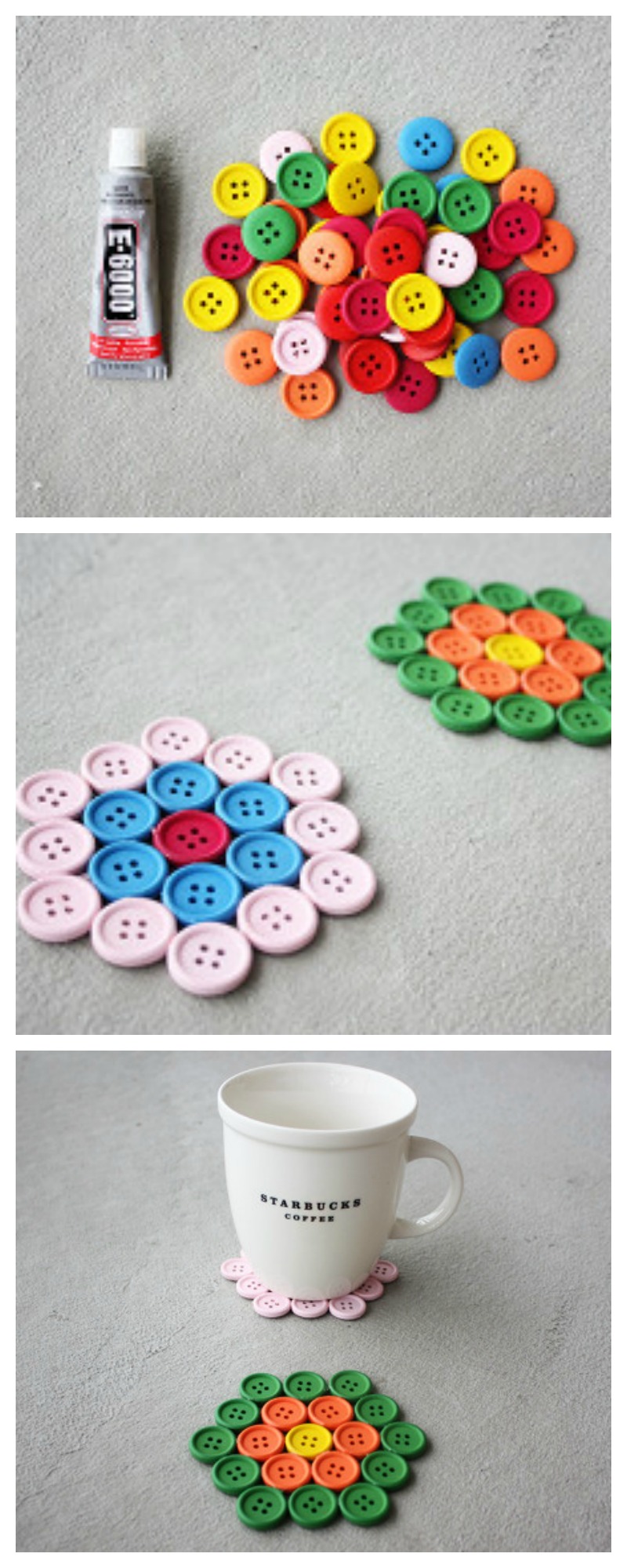 DIY Button Coasters