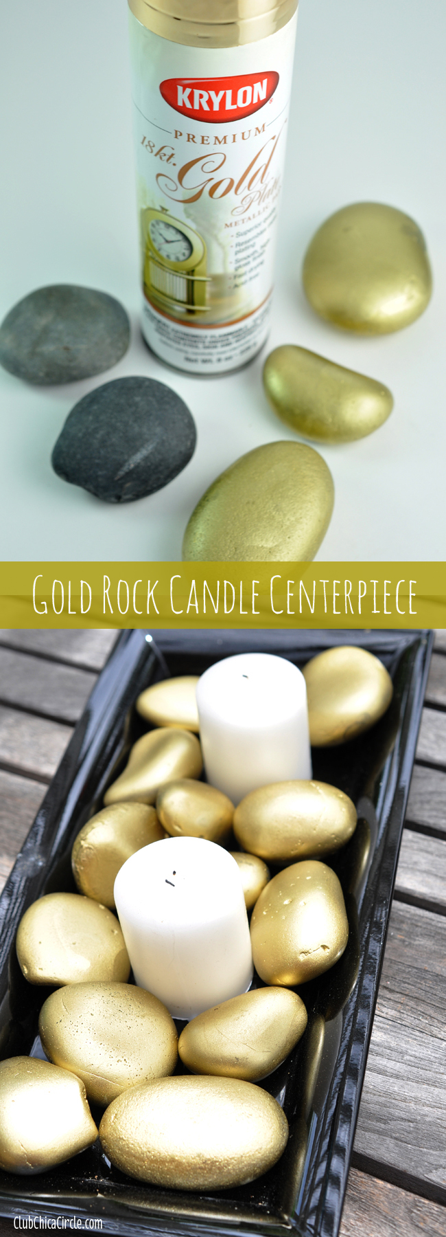 Gold-Rock-Candle-Centerpiece-easy-craft-idea