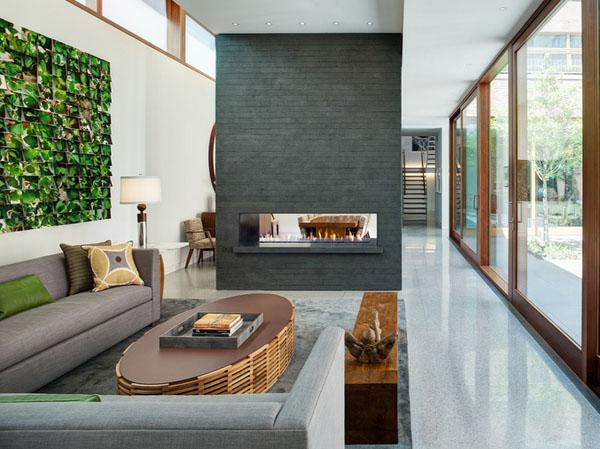 Grey-Fire-Pit-of-Beautiful-Foyer-Living-Room-Divider-Ideas