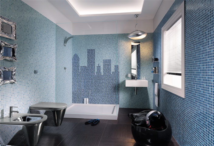 mosaic tile bathroom decor