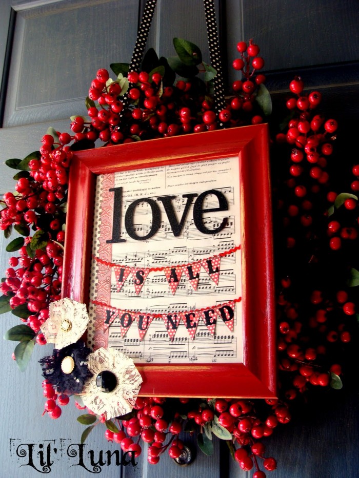 valentine's day wreath frame