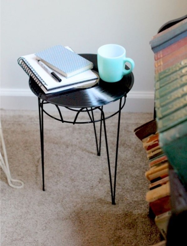 vinyl-record-side-table