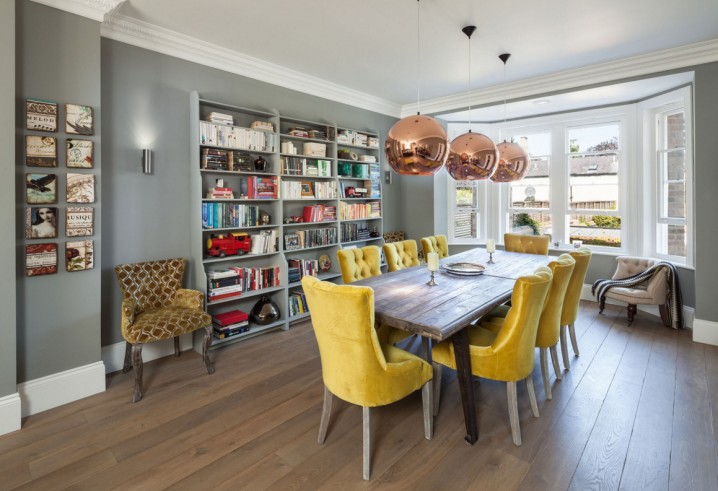 yellow-fabric-dining-room-chairs