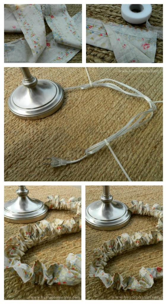 DIY ruffled electrical cord cover