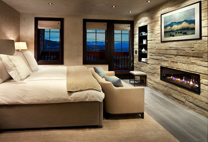 Stone-accent-wall-brings-textured-elegance-to-the-modern-bedroom