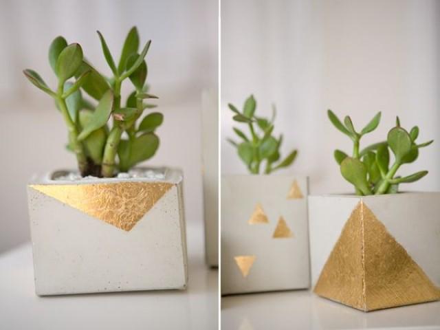 diy-gold-leaf-cement-pots