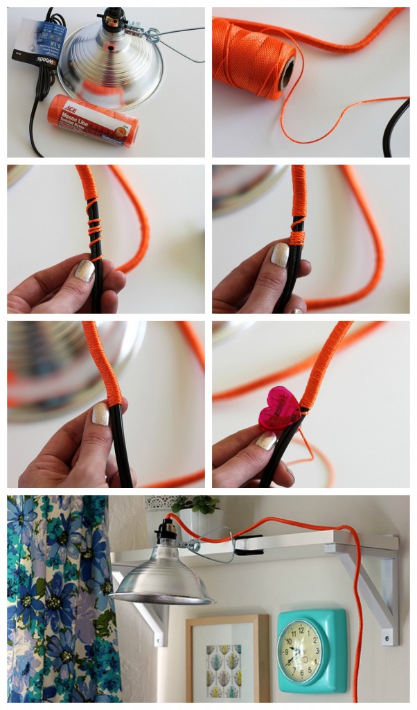 neon wrapped lamp cord
