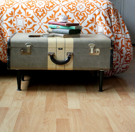 suitcase into a coffee table