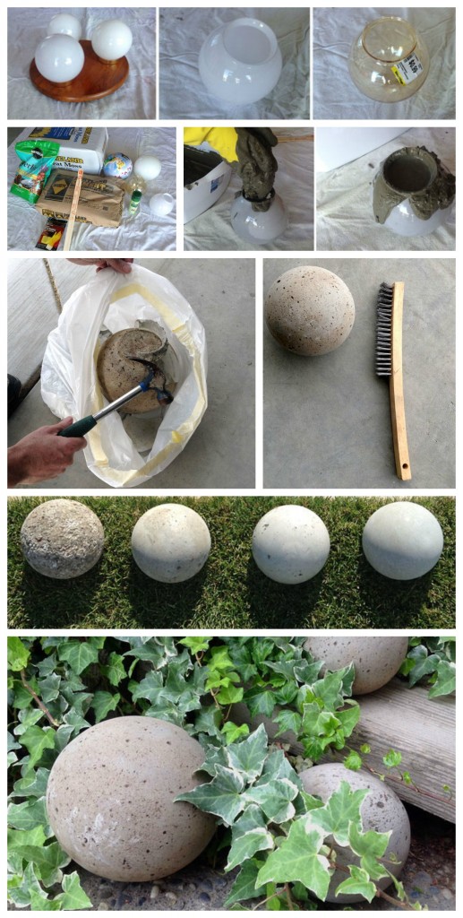 DIY Concrete Garden Globes