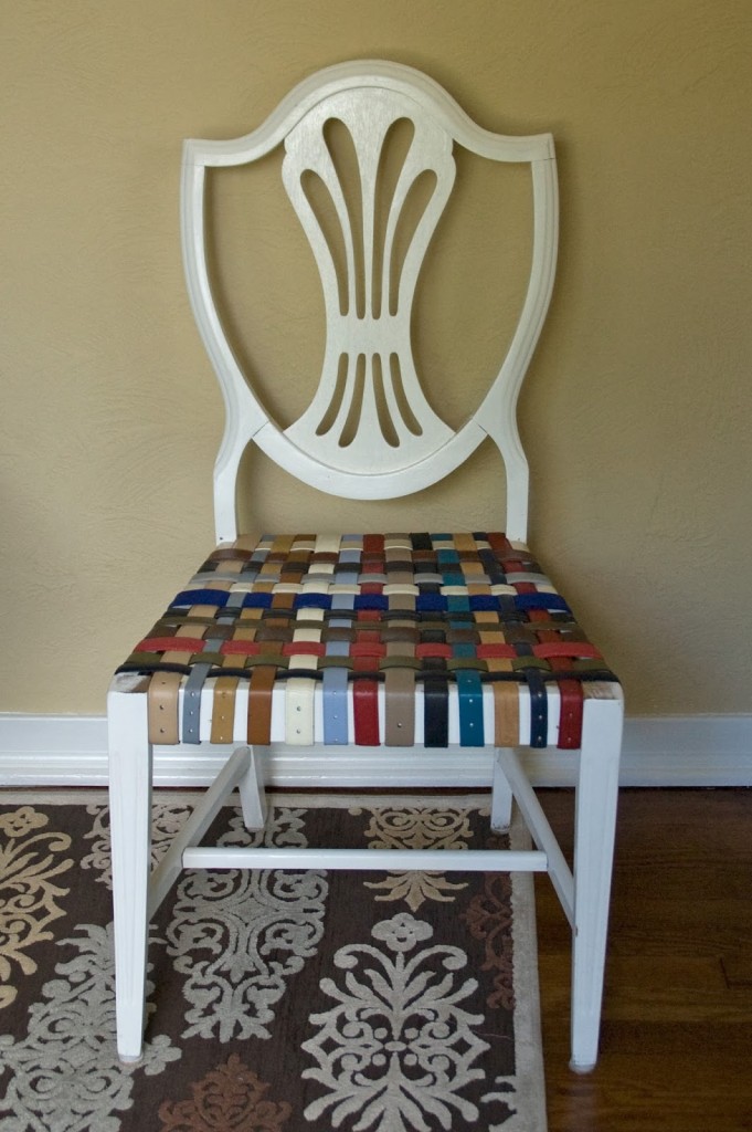 DIY belted chair