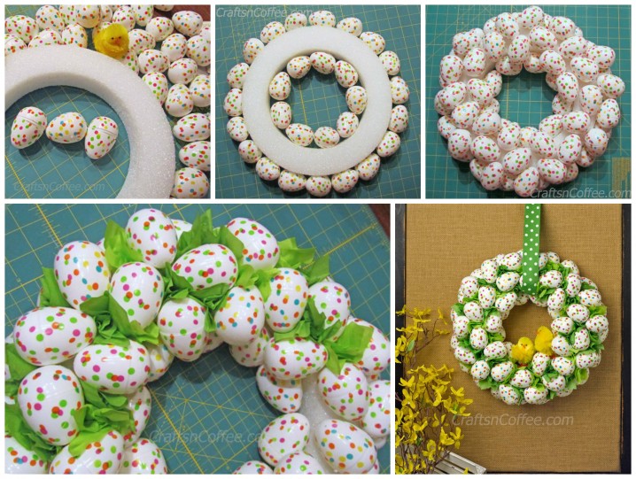 DIY confetti Easter egg wreath