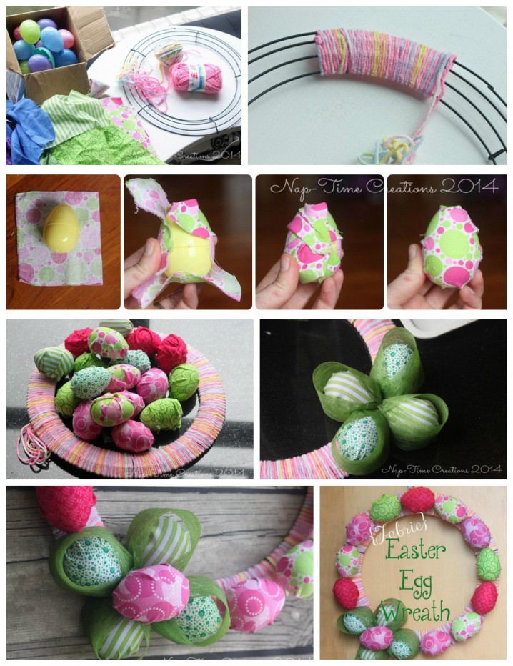 Fabric Easter Egg Wreath