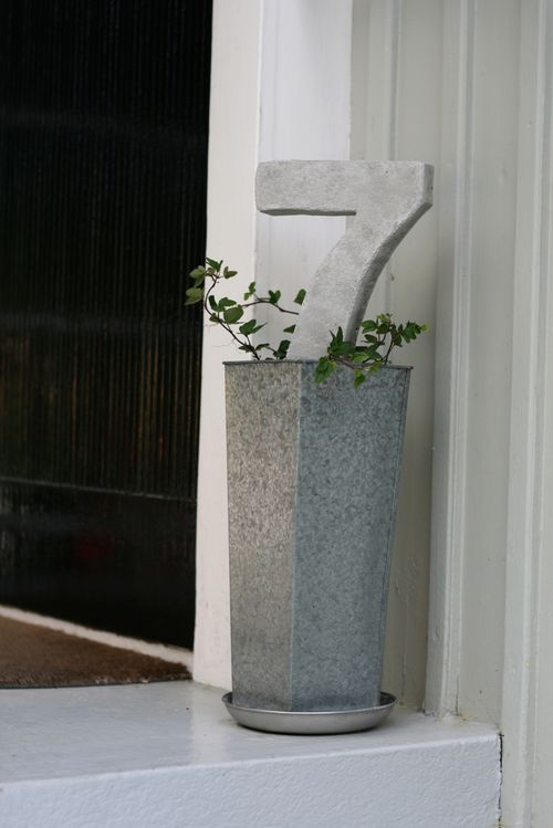 concrete house number