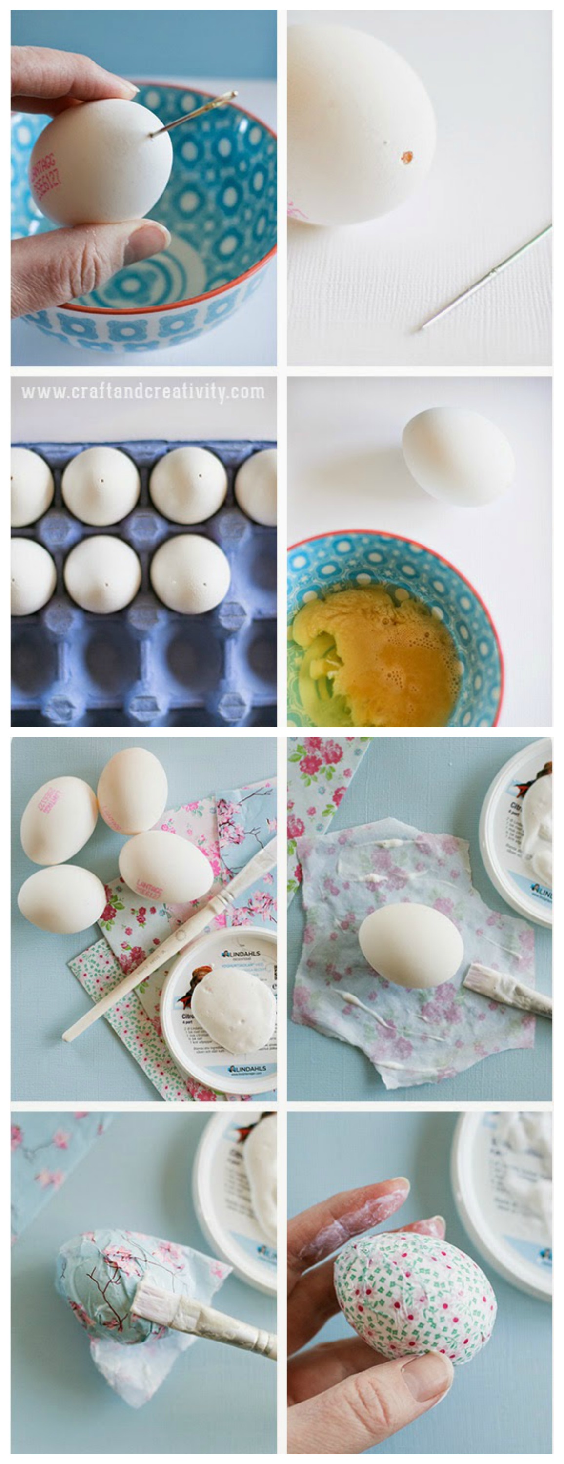 decoupage easter eggs