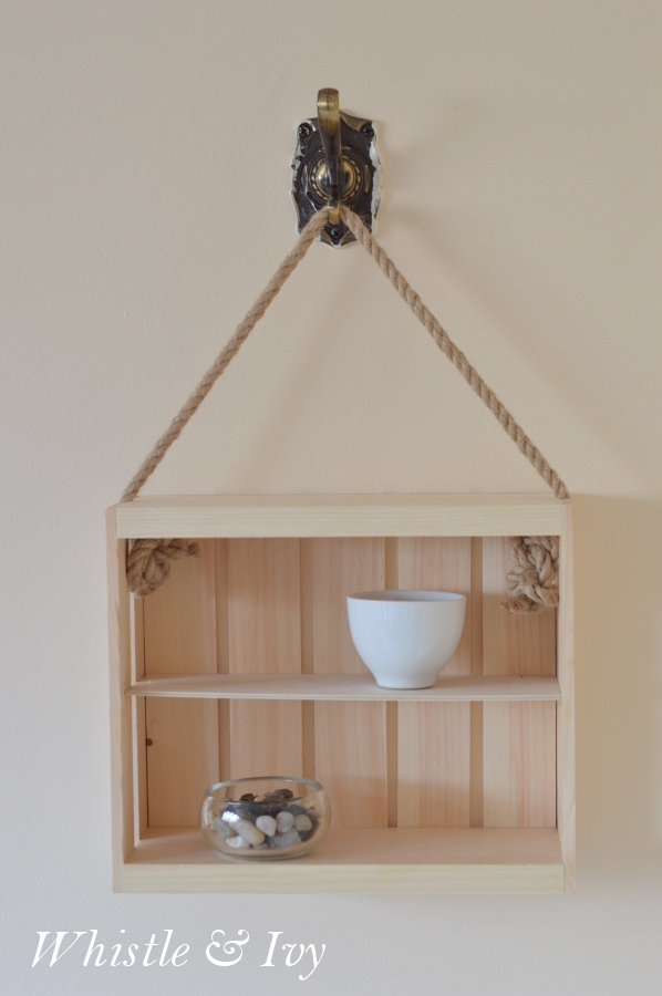 rope and crate shelf