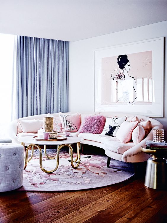 rose quartz sofa design