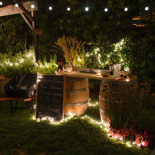 wine barrel backyard bar