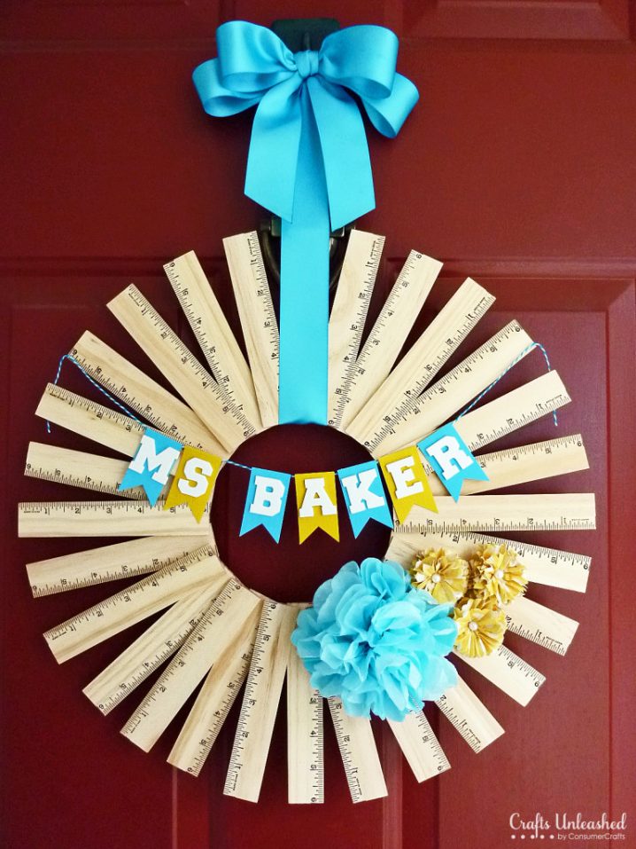 Teacher-gift-idea-ruler-wreath-crafts-unleashed