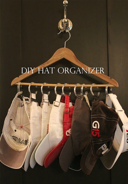 diy hat organizer