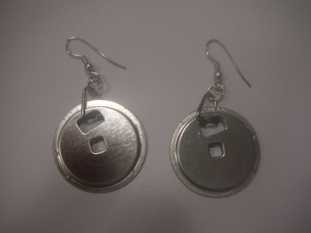earrings made fom floppy disk parts