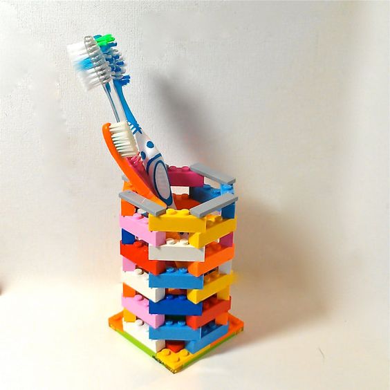 lego tile toothbrush holder