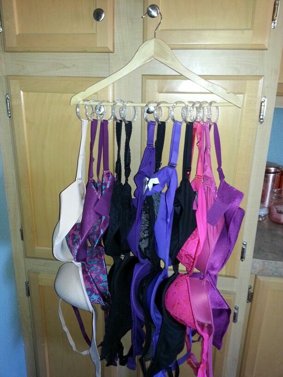 organize-bras-on-shower-rings