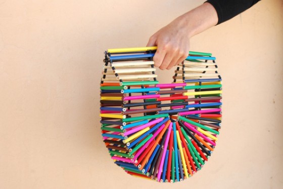 colored pencil bag