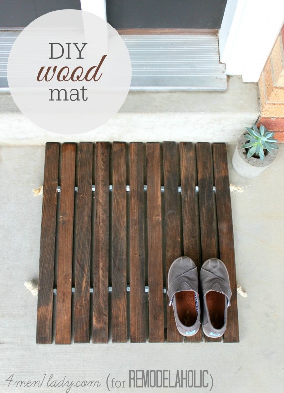 diy wood stake door mat