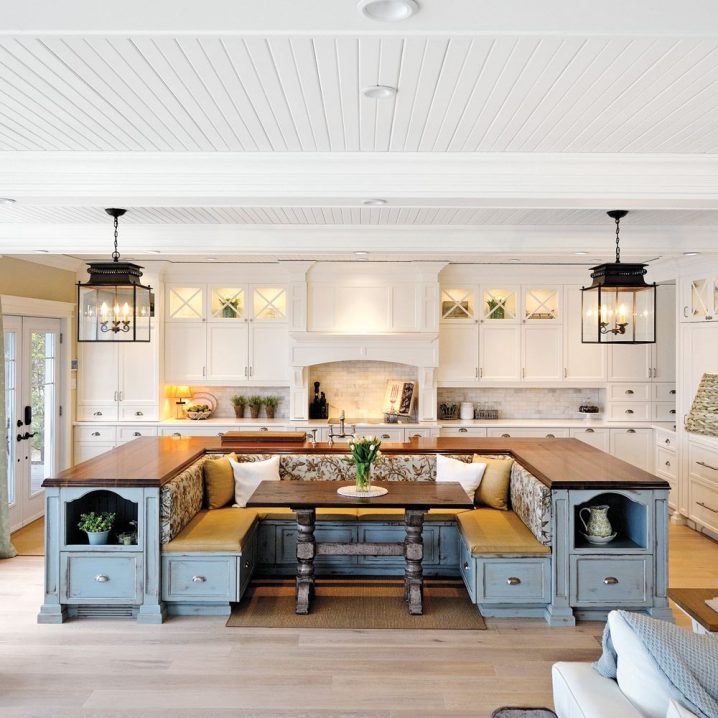 kitchen islands with built in seating