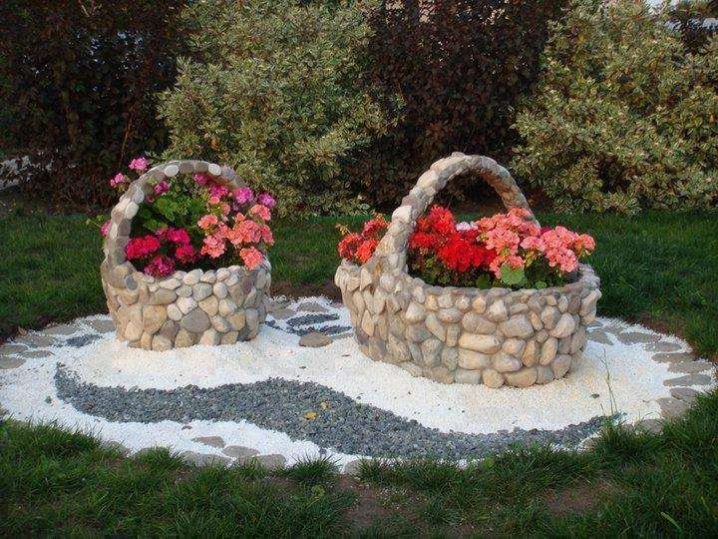 stone flower baskets