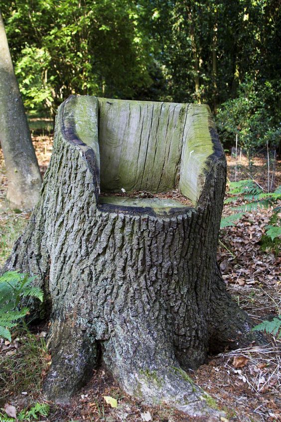 tree stump chair
