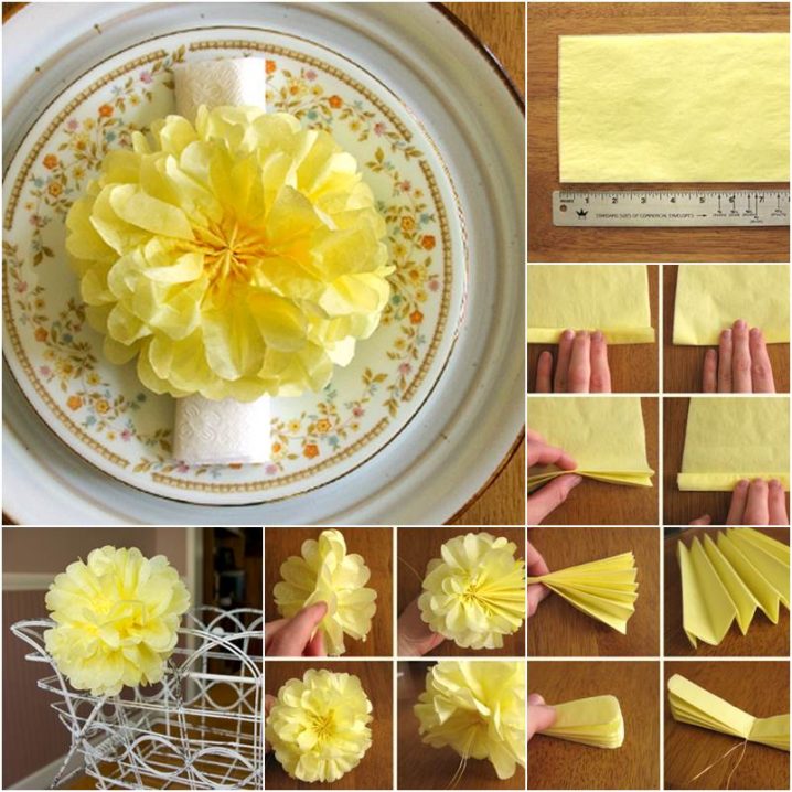 DIY-Beautiful-Tissue-Paper-pom-pom-Flower