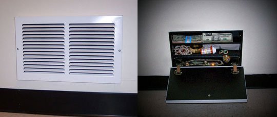 faux air vent storage unit