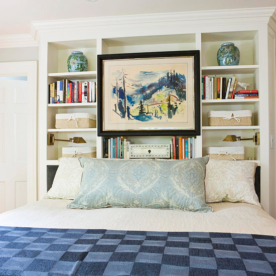 Bedroom Bookshelf Decorating Ideas With Texture