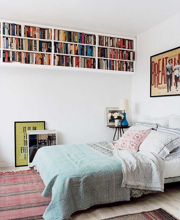 Bedroom Bookshelf Decorating Ideas With Greenery