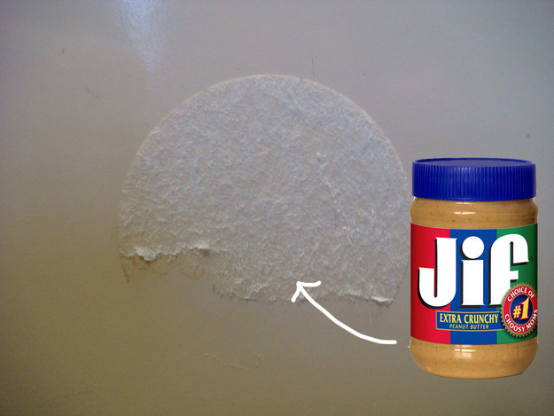 peantut butter to remove adhesive