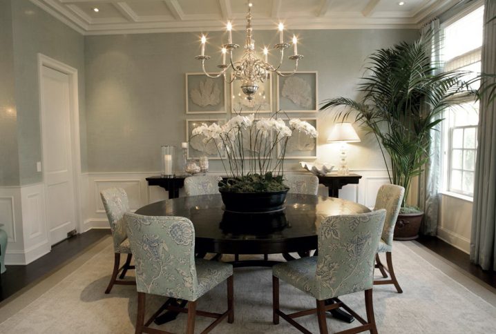shabby chic chandelier dining room