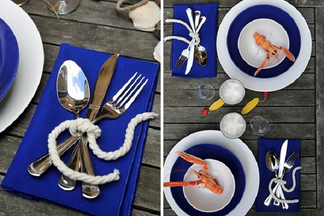 table-setting-beach-themed-party-cuttlery-tied-with-rope