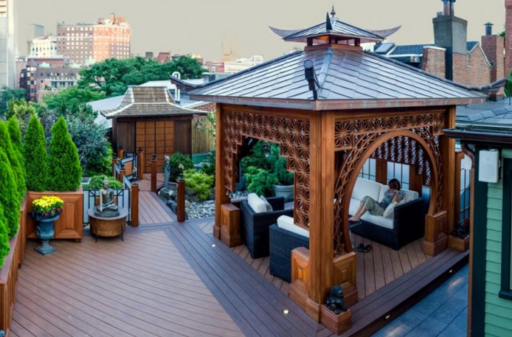 chinese-tea-house,-metal-roof-network Asian backyard 