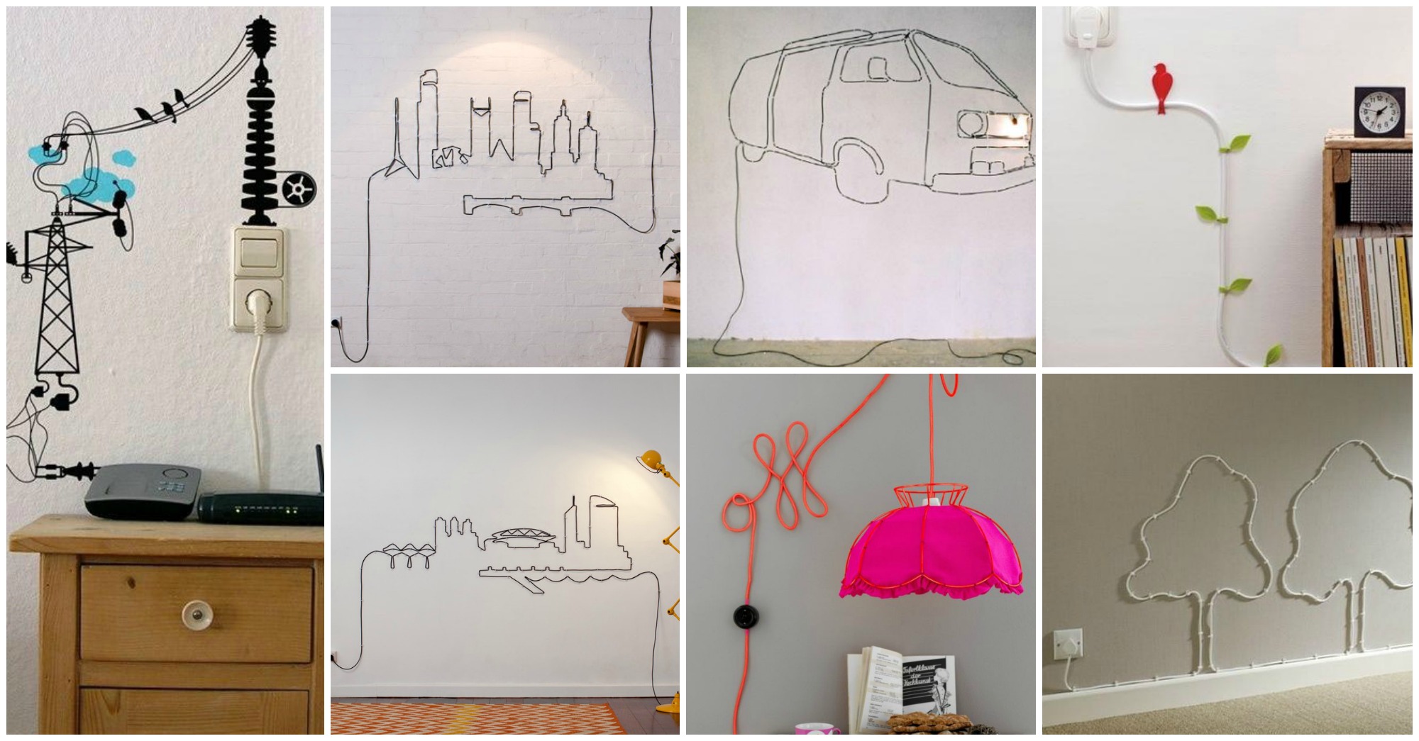 Why Hide Your Cables And Cords When You Can Turn Them Into Beautiful Wall  Art