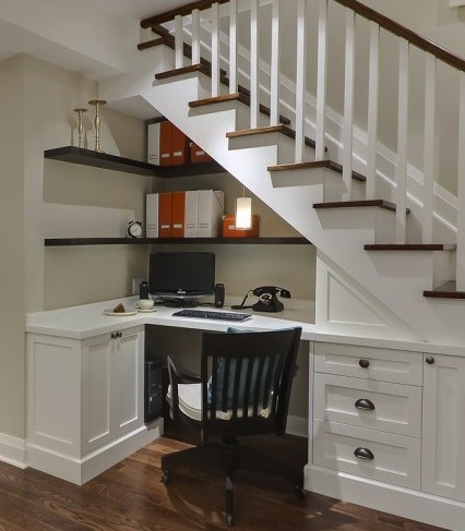 office-under-staircase