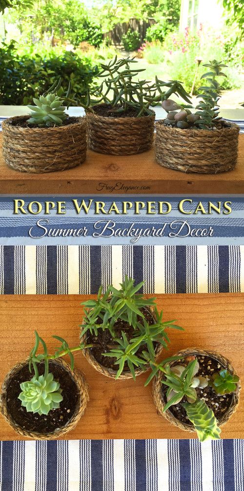 rope wrapped cans