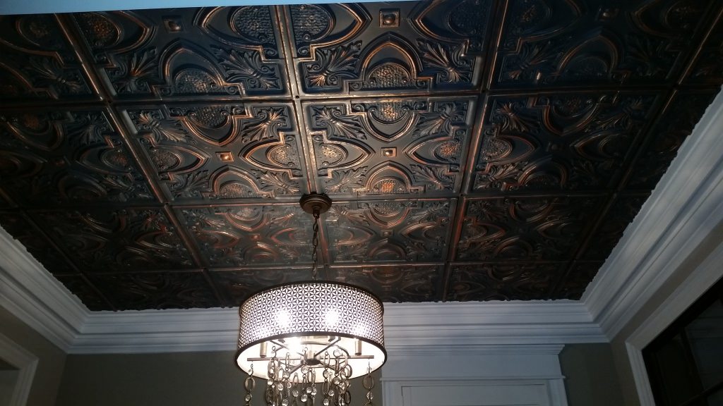 tiled ceiling