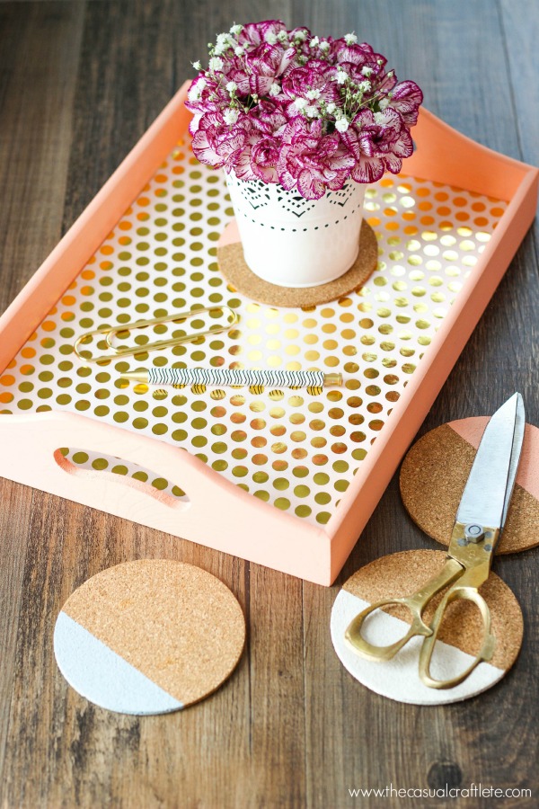DIY-Wood-Serving-Tray-with-coloring-blocking-coasters