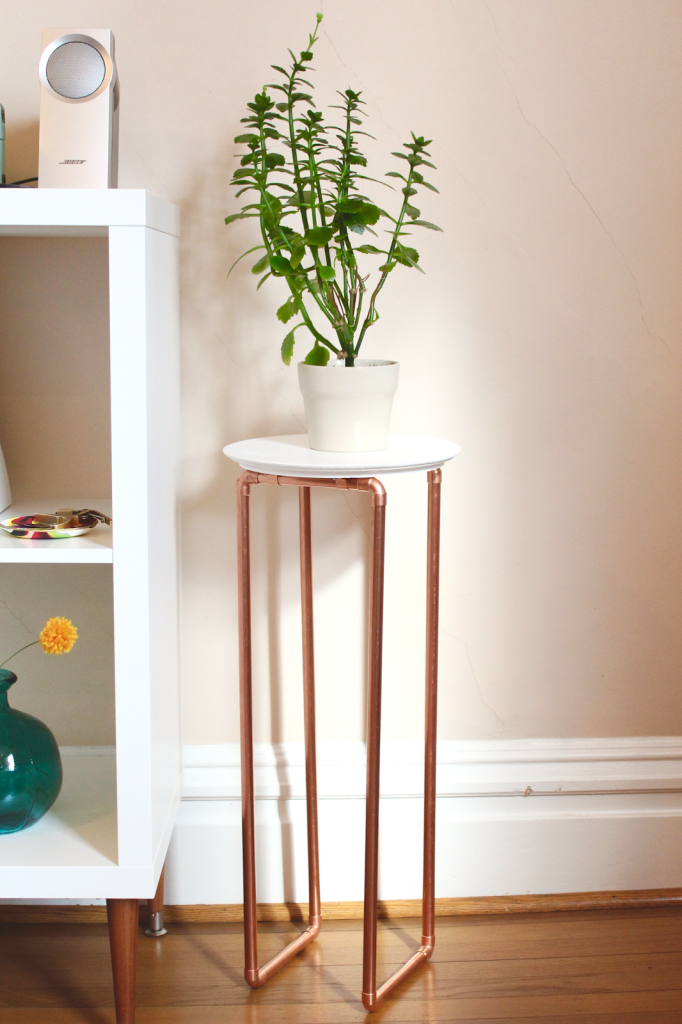 copper leg plant stand