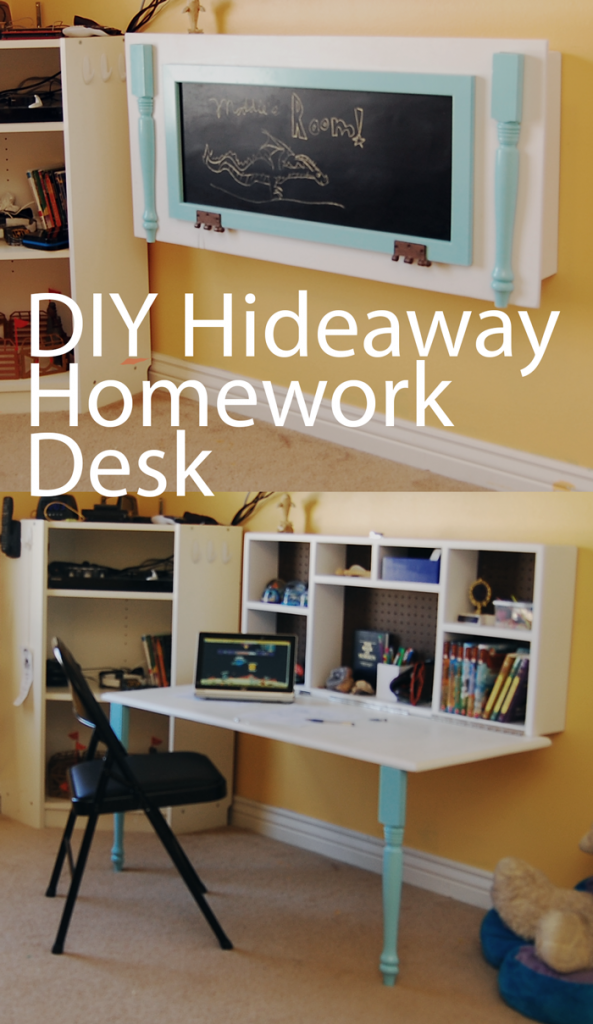 diy hideaway homework station