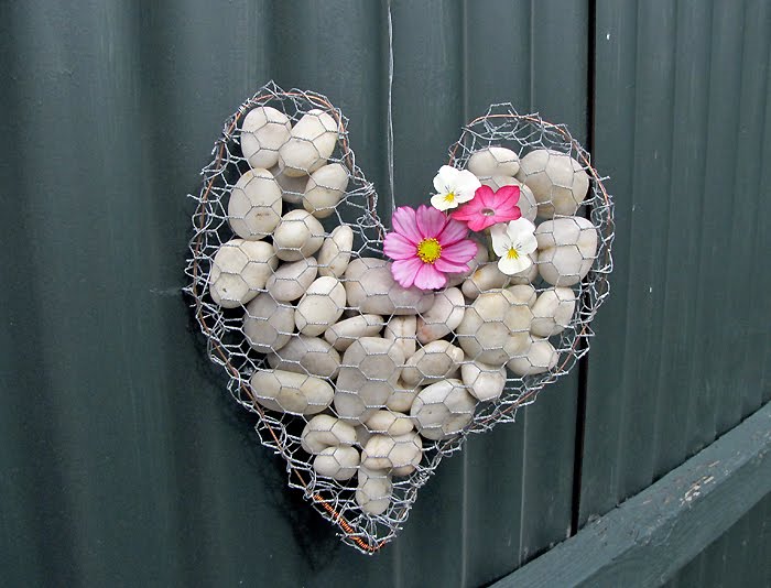 heart shaped garden decorations 